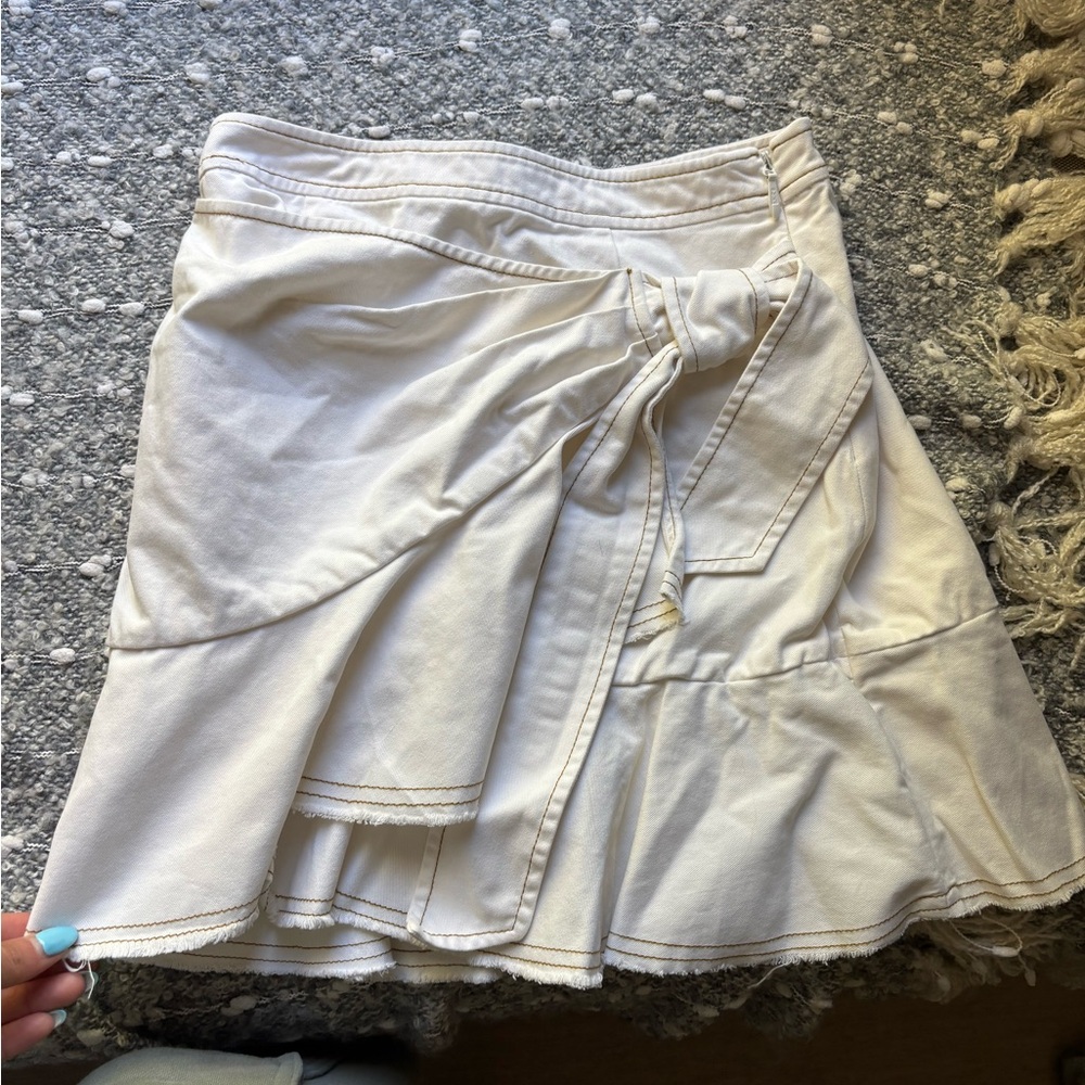 Stylish Cream Wrap Skirt